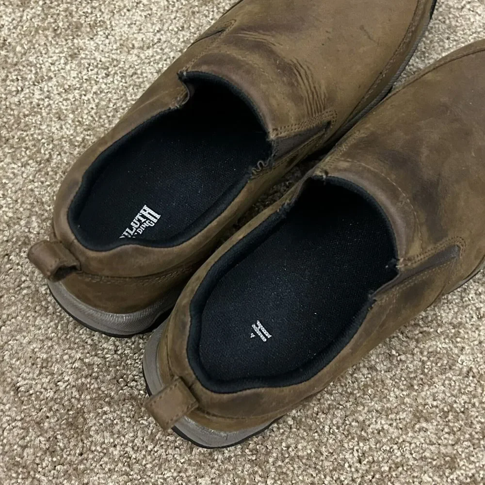 Duluth Trading Men's‎ Leather Slip Resistant Slip On Shoe Size 9 M Brown 49521